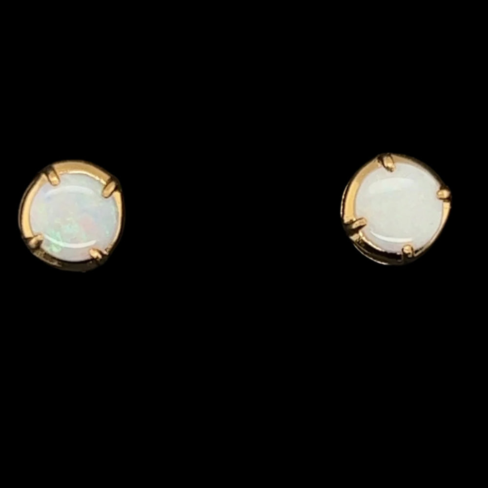 Gold Plated Solid Opal Earrings (gpse35) Gold Plated Solid Opal Earrings (gpse35)