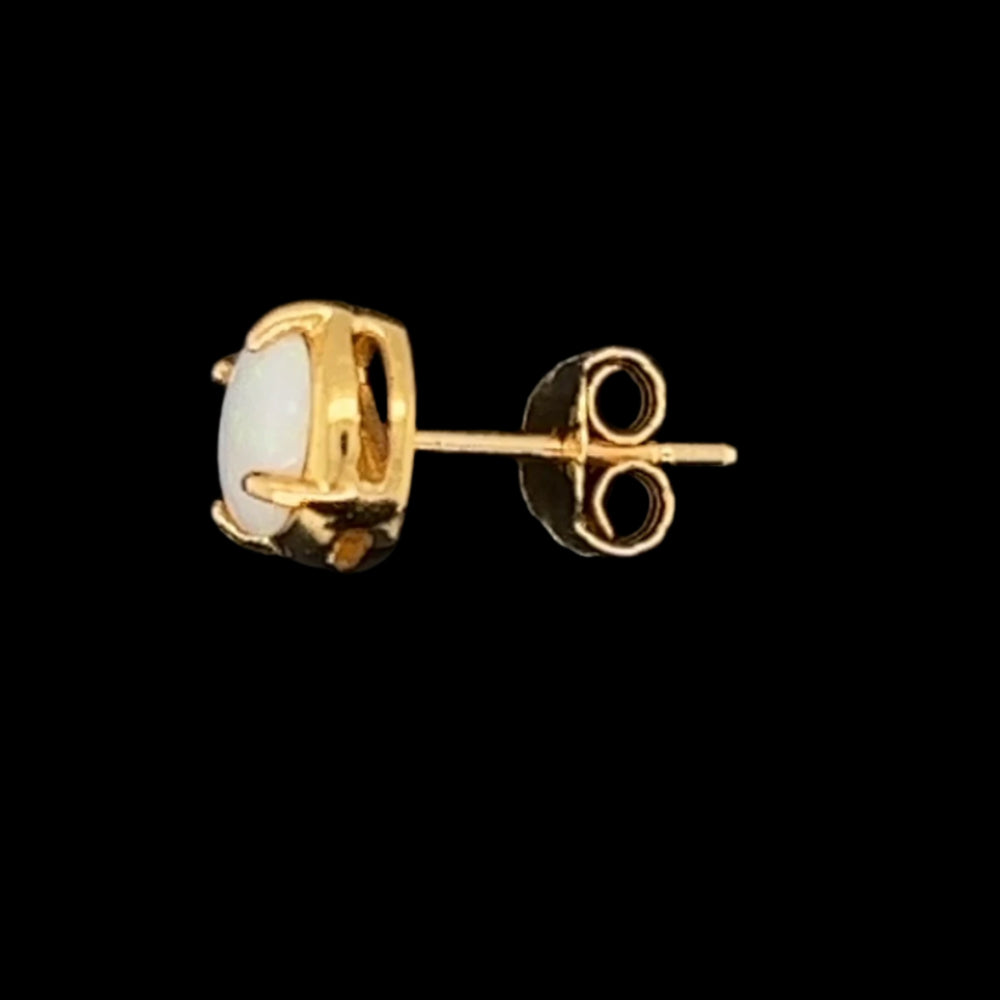 Gold Plated Solid Opal Earrings (gpse35) Gold Plated Solid Opal Earrings (gpse35)