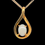 Gold Plated Sterling Silver Solid Opal Pendant (gpsp101)