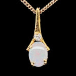 Gold Plated Sterling Silver Solid Opal Pendant (gpsp102)
