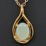 Gold Plated Sterling Silver Solid Opal Pendant (gpsp2a)