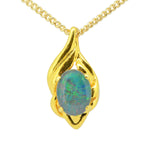 Gold plated triplet opal pendant (gptp6336)