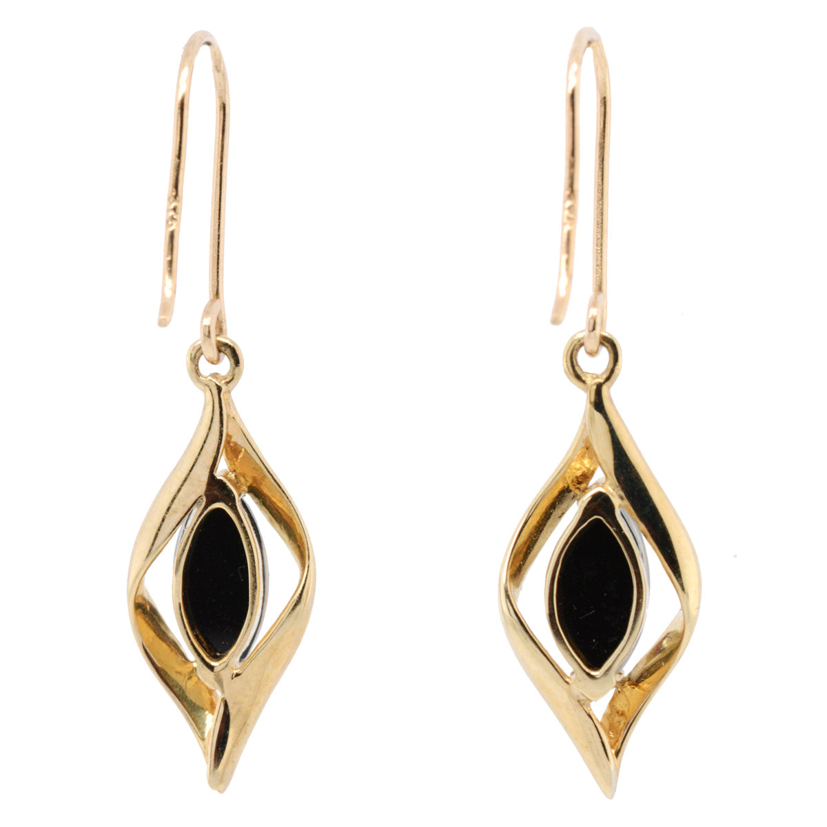 9ct Yellow Gold Triplet Earrings (tre669)