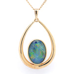 9ct Tear Drop Triplet Opal Australian Pendant (tp1001)