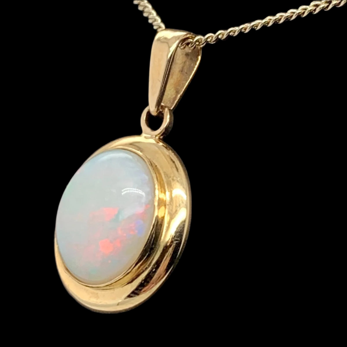 14ct Yellow Gold Solid Opal Pendant (sp5031) 14ct Yellow Gold Solid Opal Pendant (sp5031)