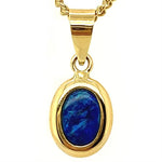 14ct Yellow Gold Doublet Opal pendant (dp1259)