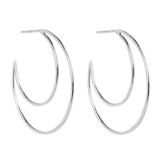 Najo - Moon Hoop sterling silver studs Najo - Moon Hoop sterling silver studs