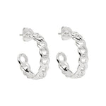 Najo - Curb Large Silver Hoop Earring
