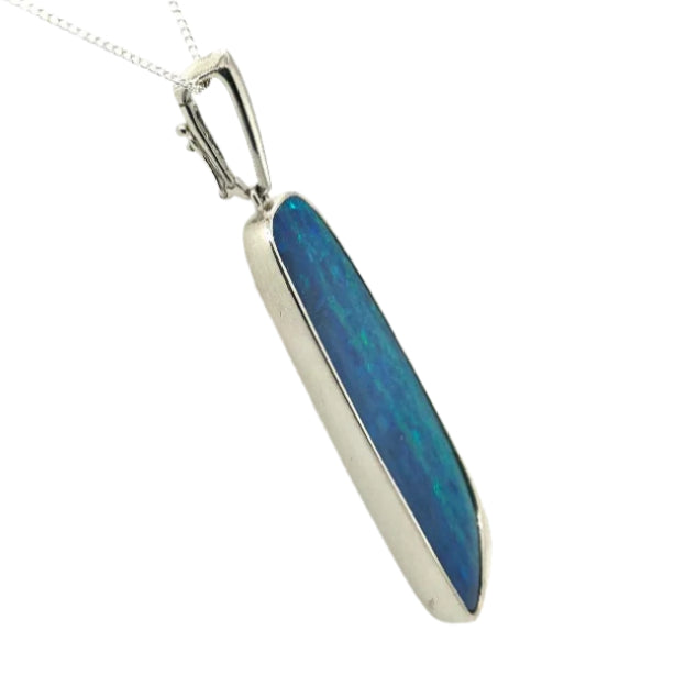 Sterling Silver Doublet Opal Pendant (ssdp799) Sterling Silver Doublet Opal Pendant (ssdp799)