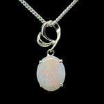 Sterling Silver Solid Opal Pendant (11mmx9mm)