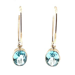 9ct Yellow Gold Blue Topaz Earrings (bluetear12)
