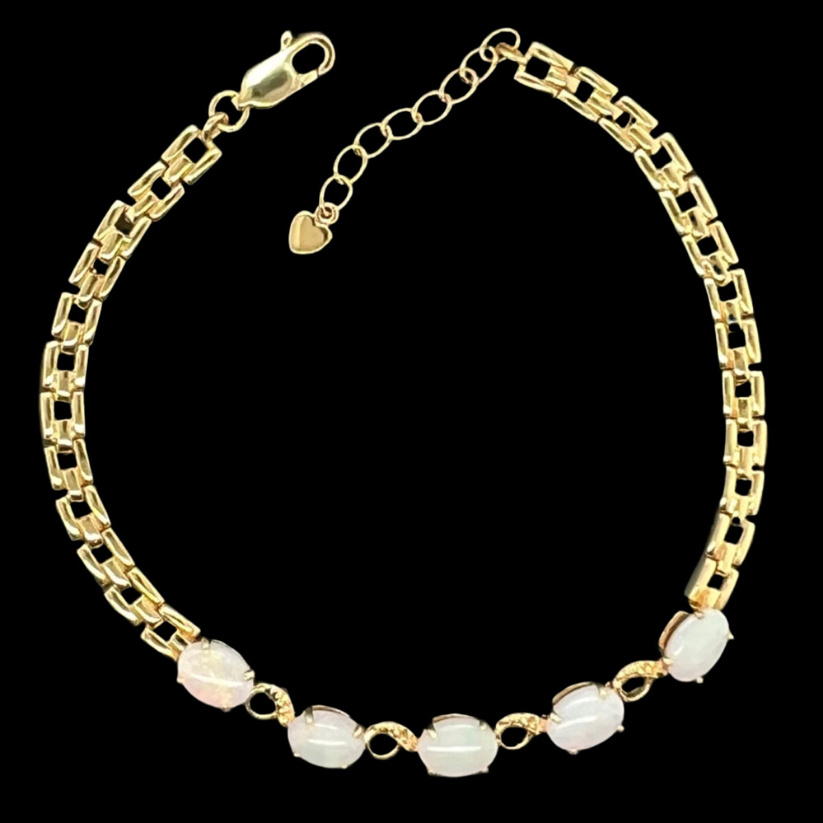 Gold Plated Solid Opal Bracelet (gpsbra1215) Gold Plated Solid Opal Bracelet (gpsbra1215)