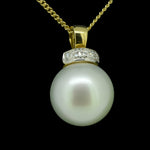 9ct yellow gold south sea pearl pendant (PP6398)