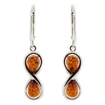 Sterling Silver Amber Earrings (sae0453)