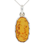 Sterling Silver Amber Pendant (sap103)