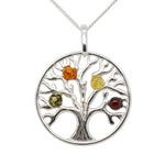 Sterling Silver Amber Tree Pendant (sap2025)