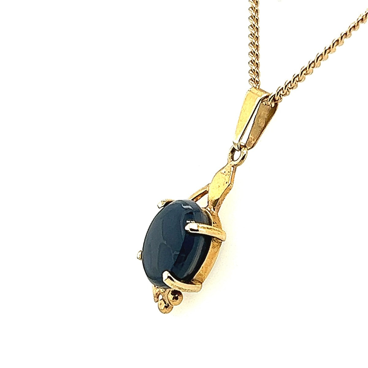 14ct Gold Black Opal Pendant (sblkp201) 14ct Gold Black Opal Pendant (sblkp201)