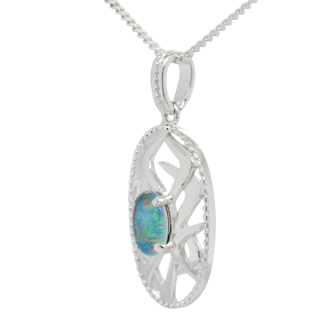 Sterling Silver Triplet Opal Pendant (SSTP533) Sterling Silver Triplet Opal Pendant (SSTP533)