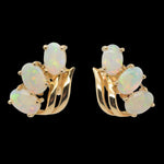 18ct Three Opal Stone earrings (se2004)