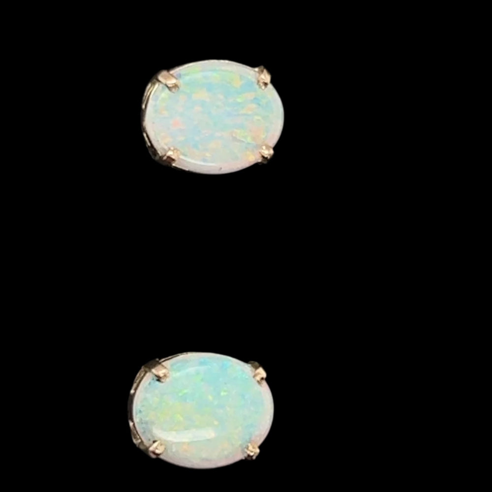 14ct Gold Solid Opal Earrings (se417) 14ct Gold Solid Opal Earrings (se417)