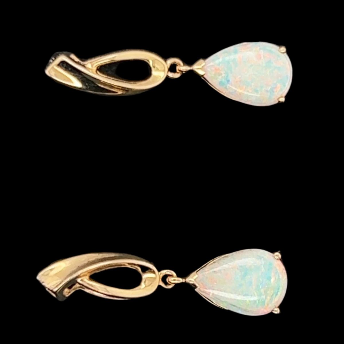 14ct Yellow Gold Solid Opal Earrings (se421) 14ct Yellow Gold Solid Opal Earrings (se421)