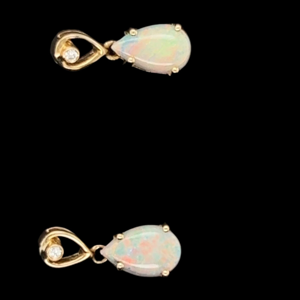 14ct Yellow Gold Solid Opal Earrings (se424) 14ct Yellow Gold Solid Opal Earrings (se424)