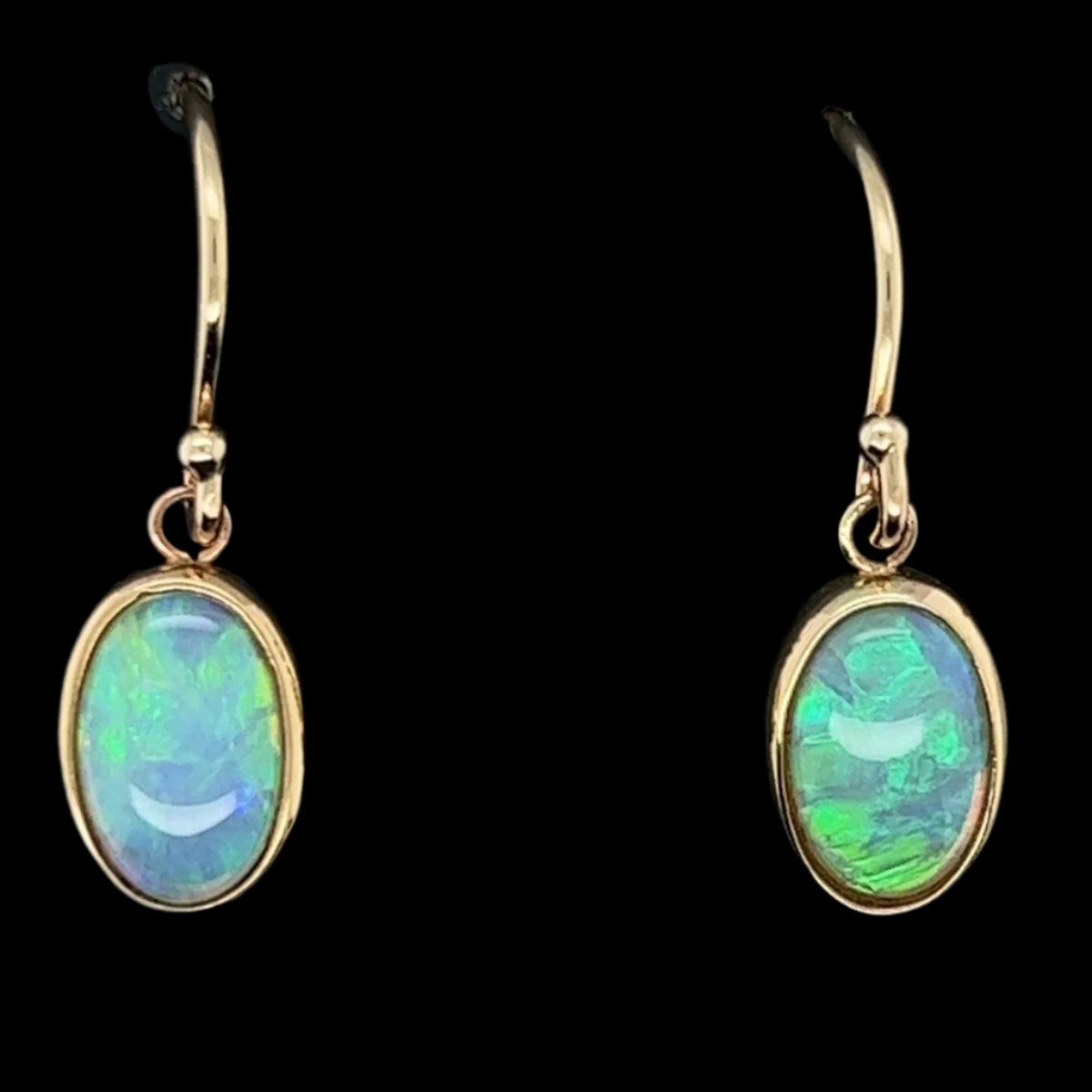 9ct Gold Solid Opal Earrings (se5103) 9ct Gold Solid Opal Earrings (se5103)