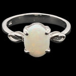 Solid opal ring set in sterling silver (SSSR6357)
