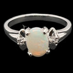 Sterling silver Solid Opal Ring (sssr400)
