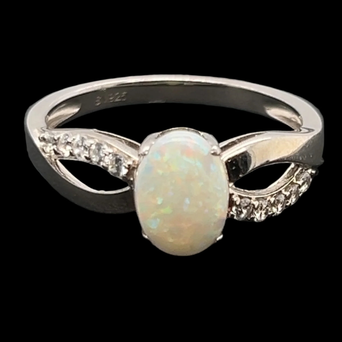 Sterling Silver Solid Opal Ring (SSSR6364) Sterling Silver Solid Opal Ring (SSSR6364)