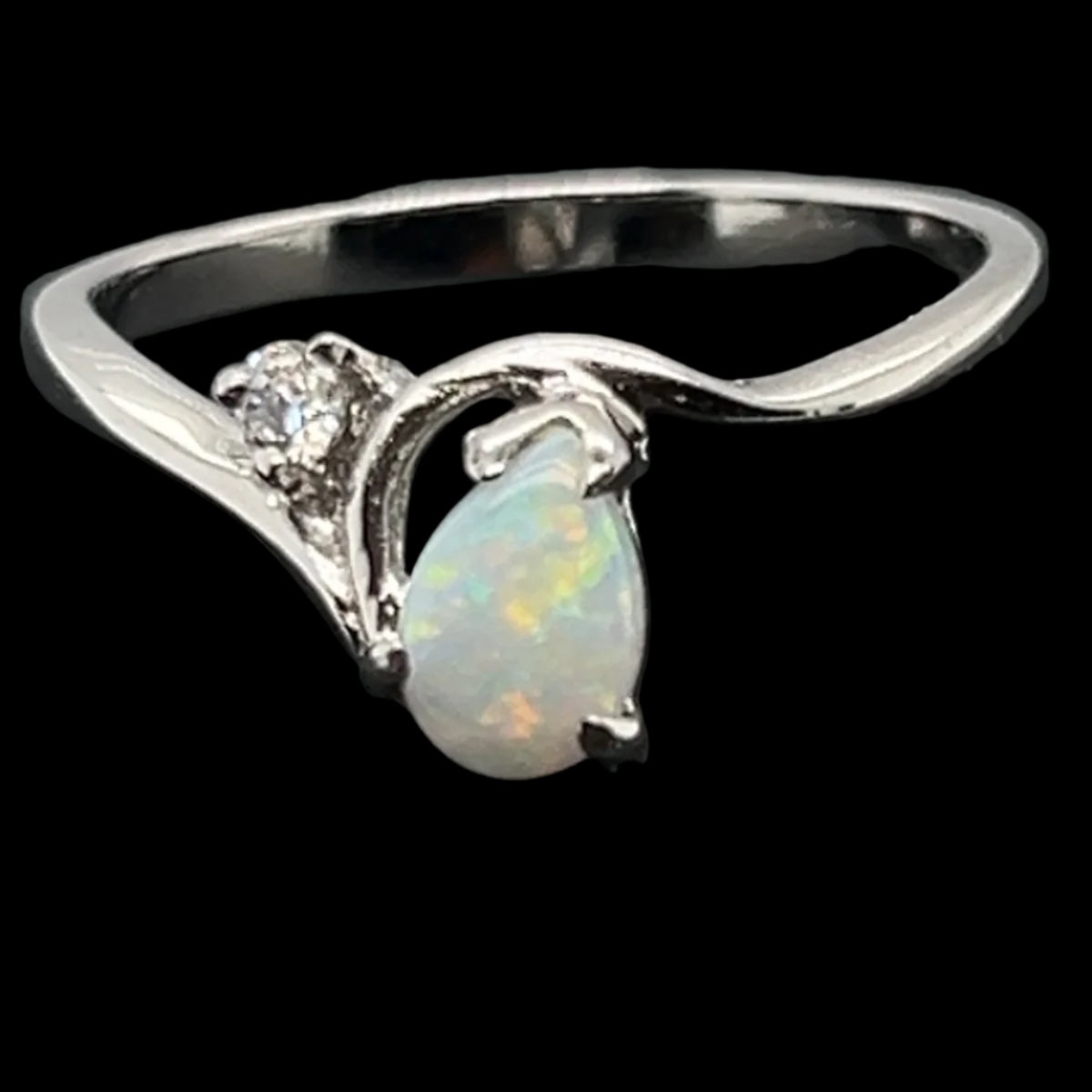 Sterling Silver Solid Opal Ring (SSR6222) Sterling Silver Solid Opal Ring (SSR6222)