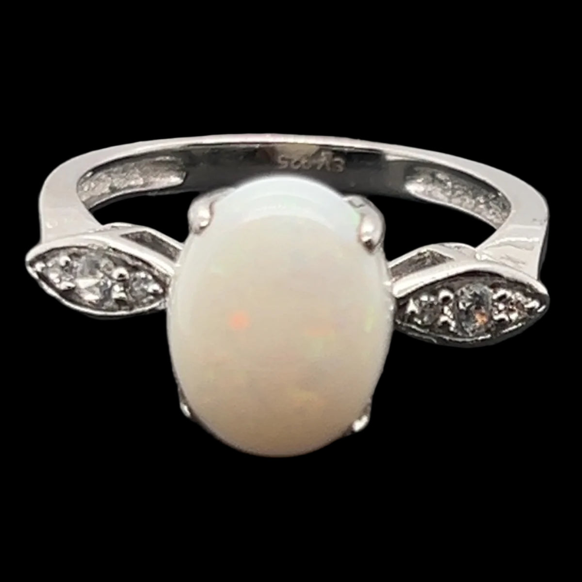 Sterling Silver Solid Opal Ring (SSSR6356) Sterling Silver Solid Opal Ring (SSSR6356)