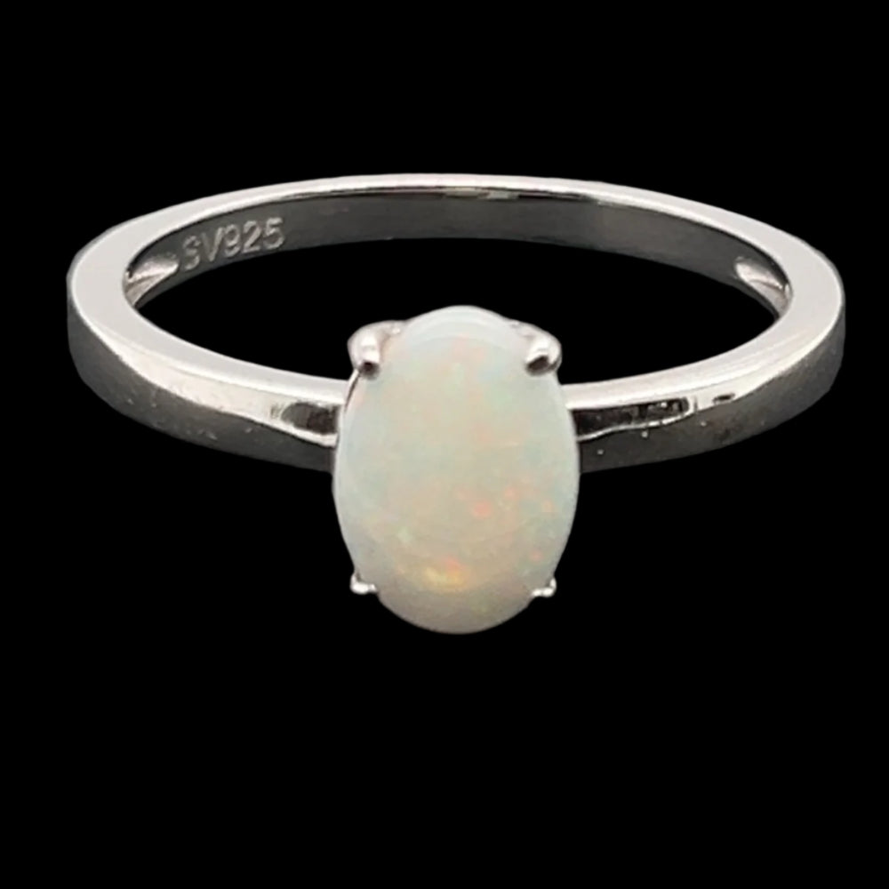 Sterling Silver Solid Opal Ring (ssr6213) Sterling Silver Solid Opal Ring (ssr6213)
