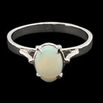 Sterling Silver Solid Opal Ring (ssr6217)