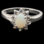 Sterling Silver Solid Opal Ring (ssr6219)