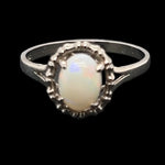 Solid Opal Ring in Sterling Silver (ssr6209)