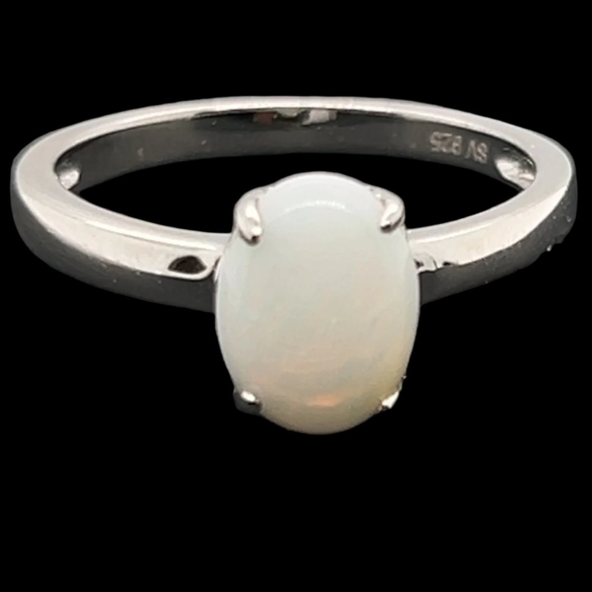 Sterling Silver Solid Opal Ring (ssr6203) Sterling Silver Solid Opal Ring (ssr6203)