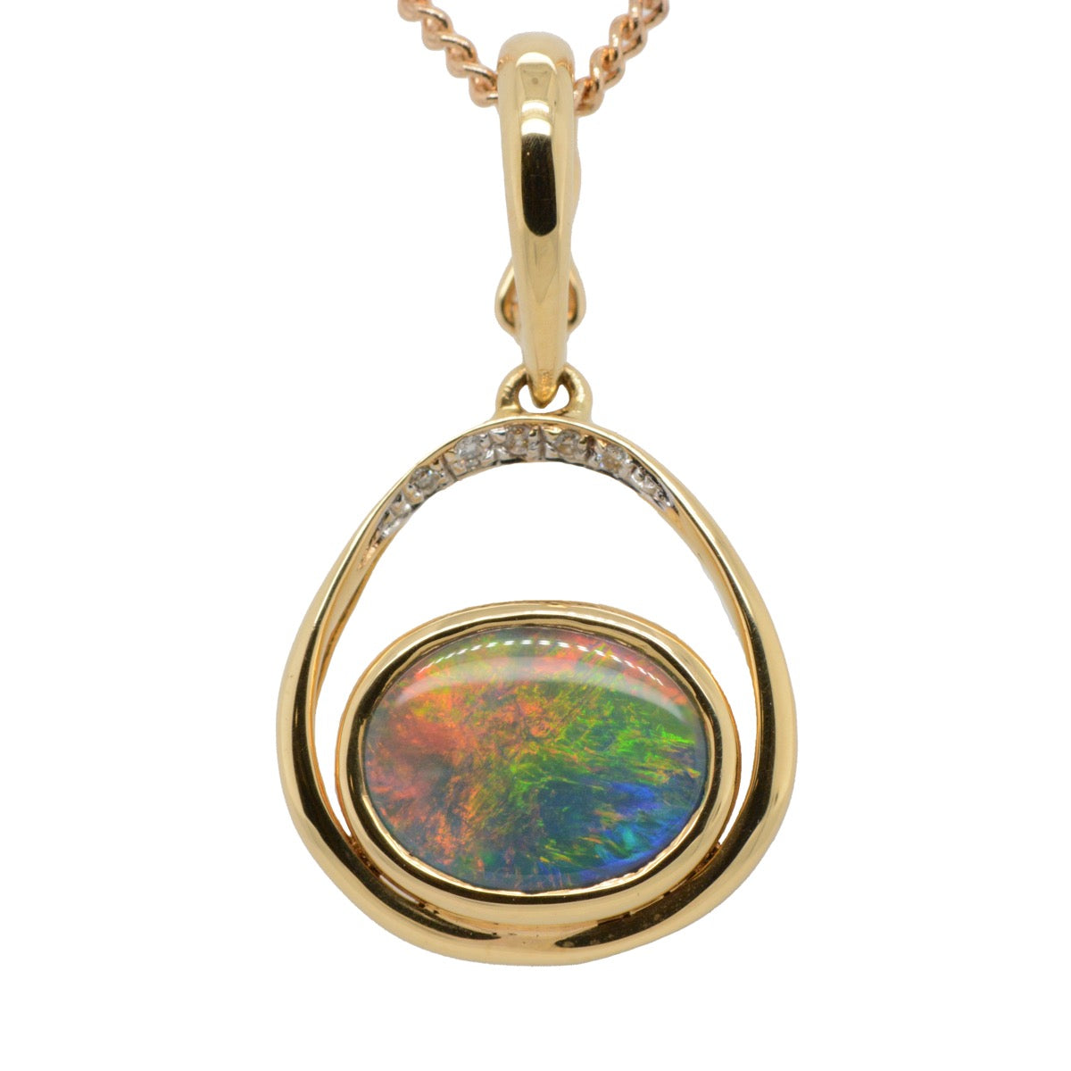 18ct Black Opal Pendant (sp2007) 18ct Black Opal Pendant (sp2007)