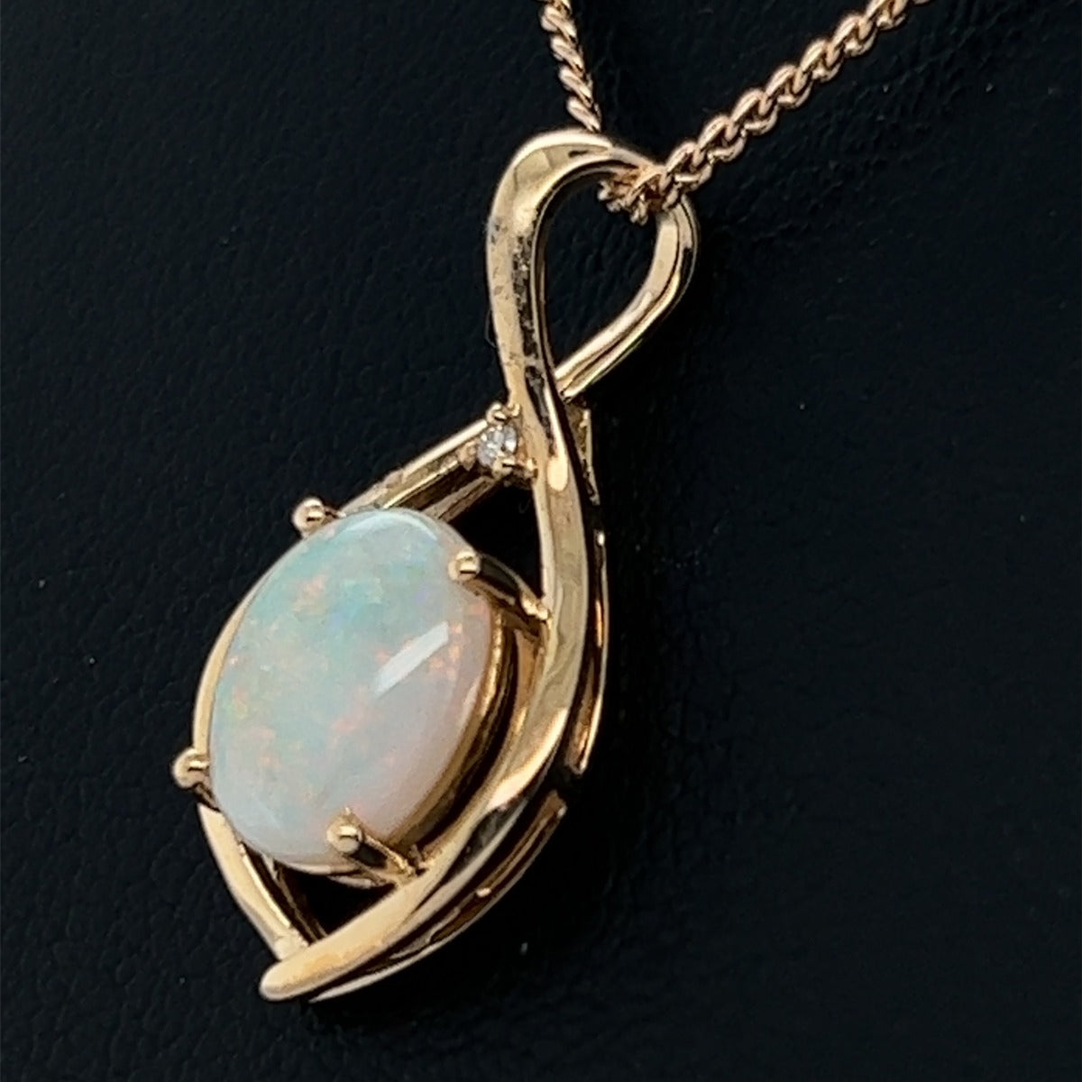 14ct Gold Solid Opal Pendant (sp2112)