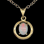 18ct Gold Solid Opal Pendant (sp7026)