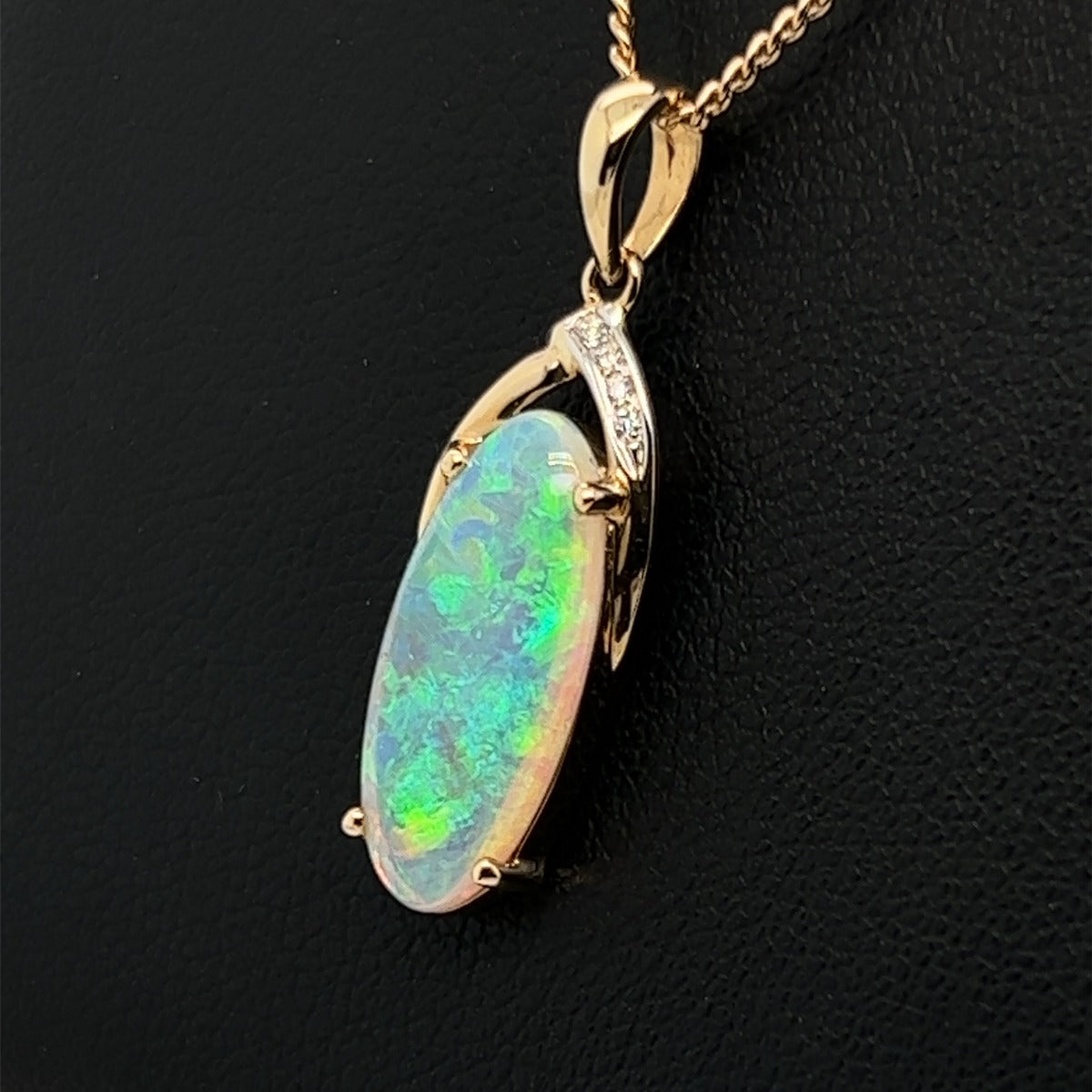14ct yellow gold solid opal pendant (sp7868) 14ct yellow gold solid opal pendant (sp7868)