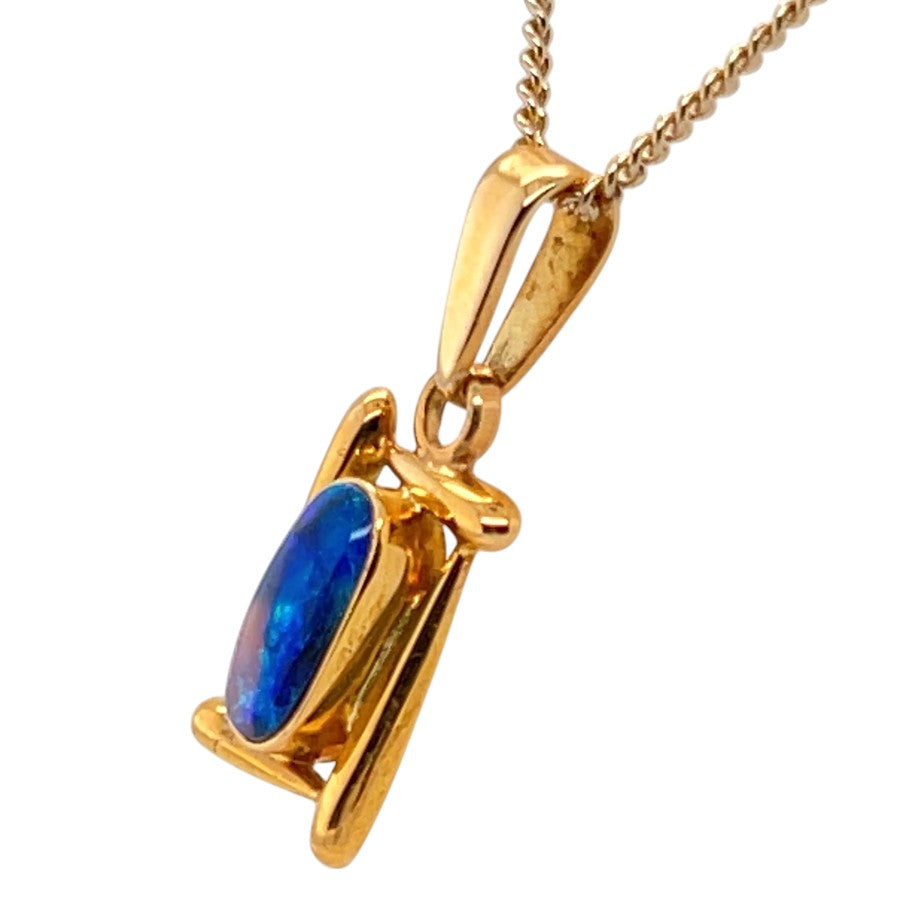 18CT SOLID BLACK OPAL PENDANT (SP3360) 18CT SOLID BLACK OPAL PENDANT (SP3360)