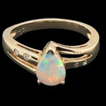 14ct Yellow Gold Solid Opal Ring (sr322)