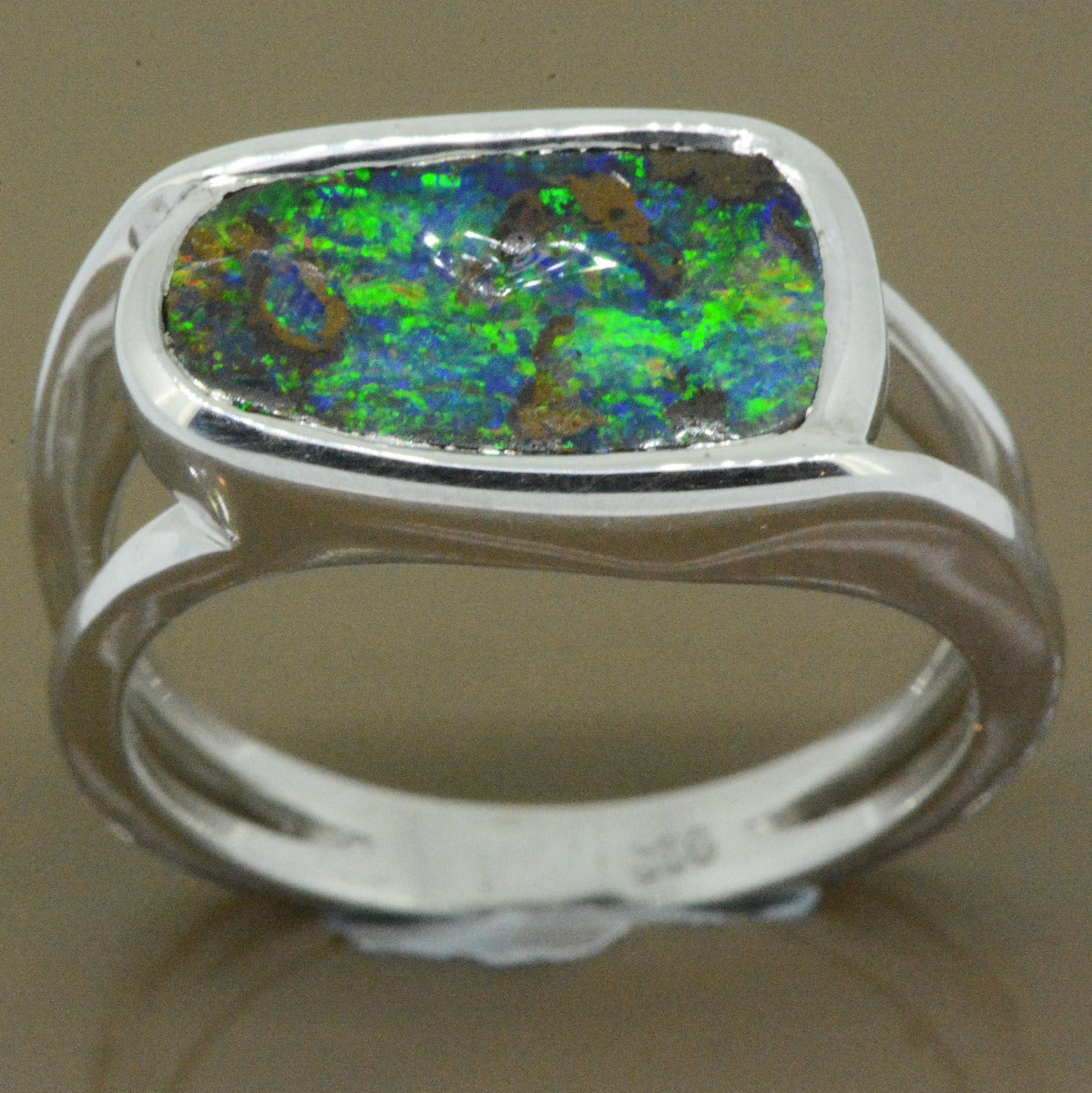 sterling silver boulder opal ring (ssr8235) sterling silver boulder opal ring (ssr8235)