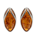 Sterling Silver Amber Studs (ssae450)