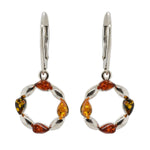 Sterling Silver Trio Amber Earrings (SAE452)