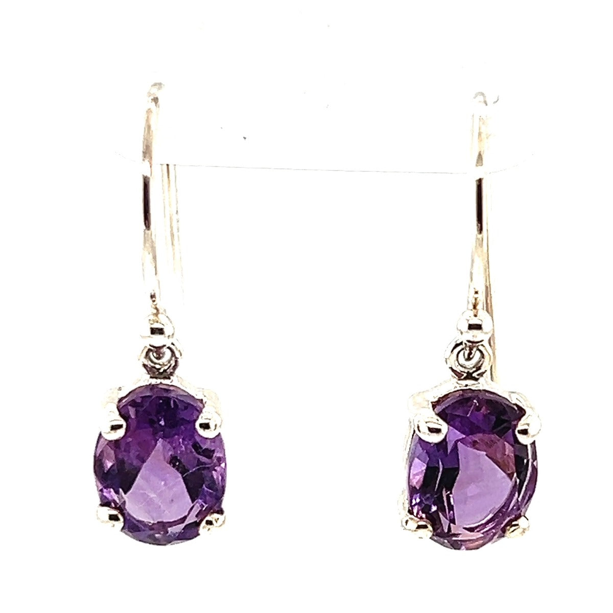 Sterling Silver Amethyst Earrings (amethear10)