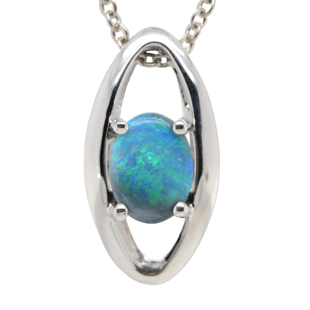 Sterling Silver Black Opal Pendant (ssblk991) Sterling Silver Black Opal Pendant (ssblk991)