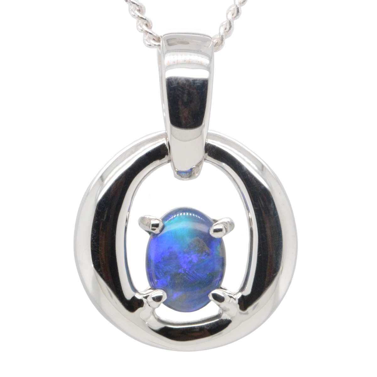 Sterling Silver Black Boulder Pendant (ssblk992) Sterling Silver Black Boulder Pendant (ssblk992)