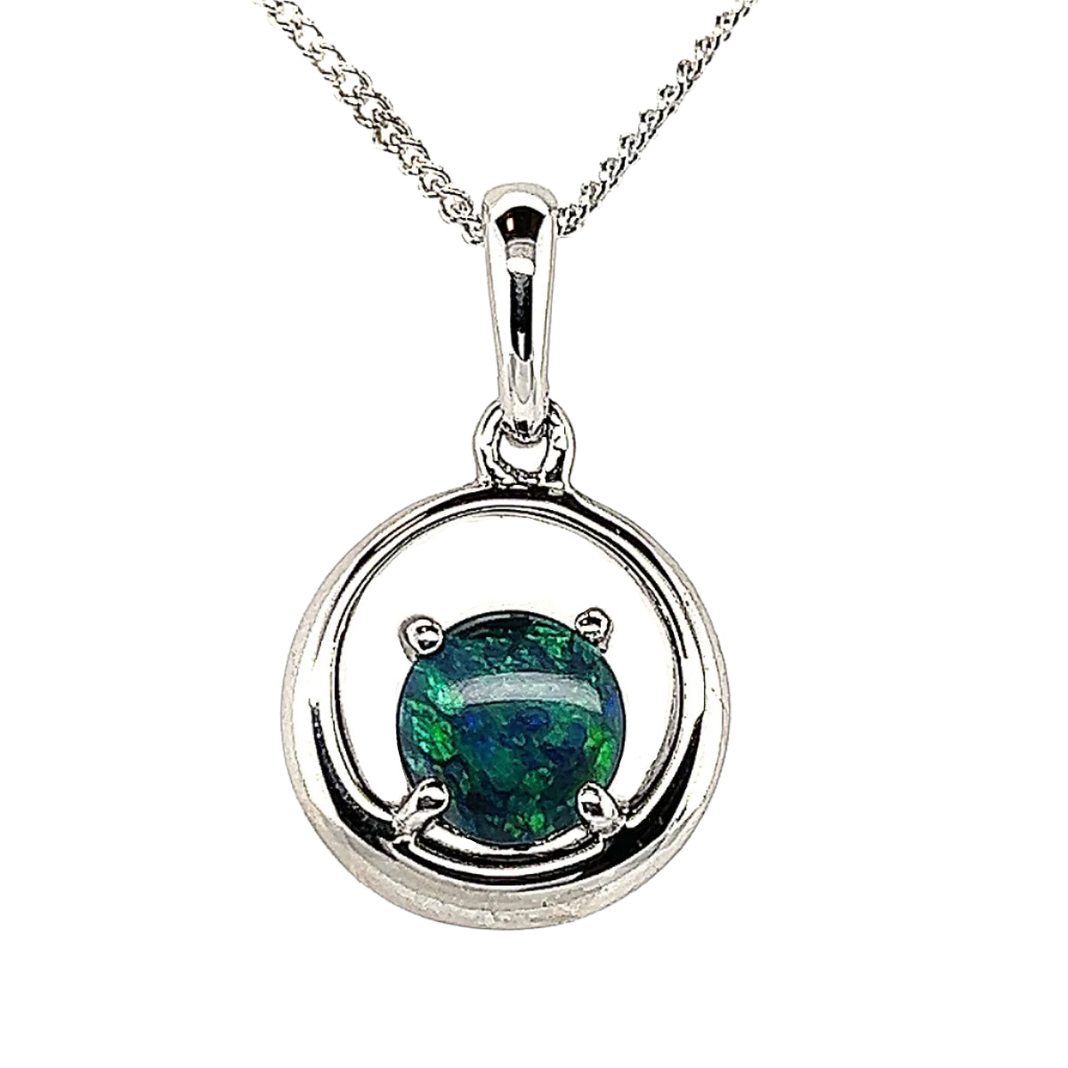 Sterling Silver Solid Black Opal Pendant (ssbp303) Sterling Silver Solid Black Opal Pendant (ssbp303)
